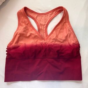 PINK SPORTS BRA SIZE MEDIUM orange/maroon